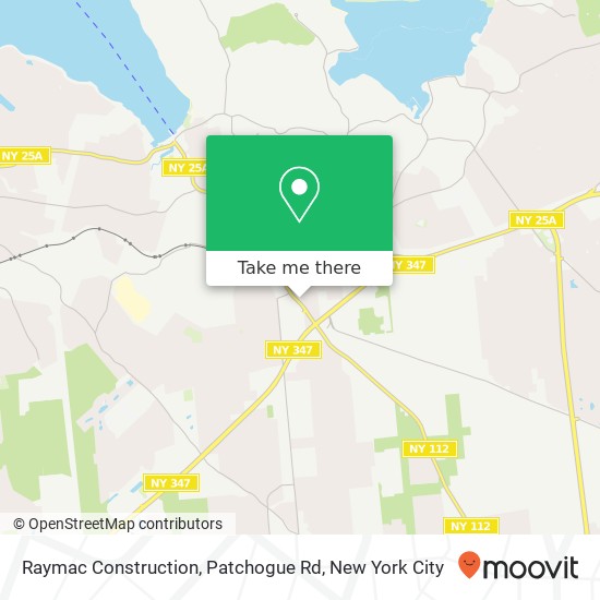 Raymac Construction, Patchogue Rd map