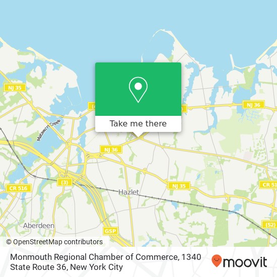 Mapa de Monmouth Regional Chamber of Commerce, 1340 State Route 36