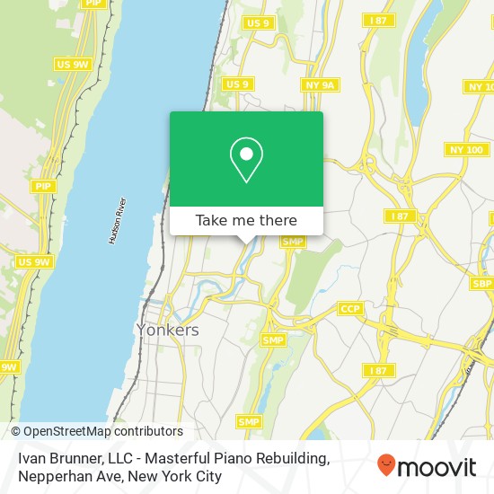Mapa de Ivan Brunner, LLC - Masterful Piano Rebuilding, Nepperhan Ave