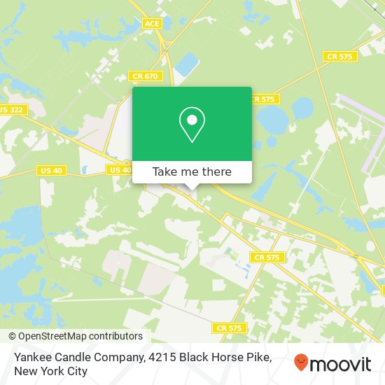 Mapa de Yankee Candle Company, 4215 Black Horse Pike