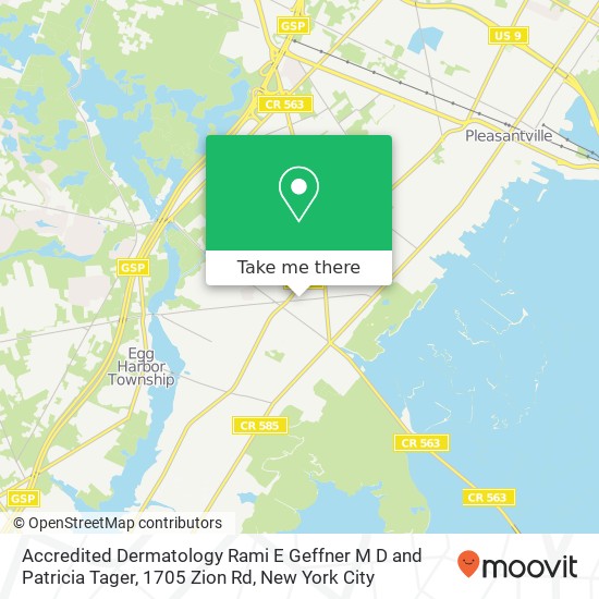 Accredited Dermatology Rami E Geffner M D and Patricia Tager, 1705 Zion Rd map