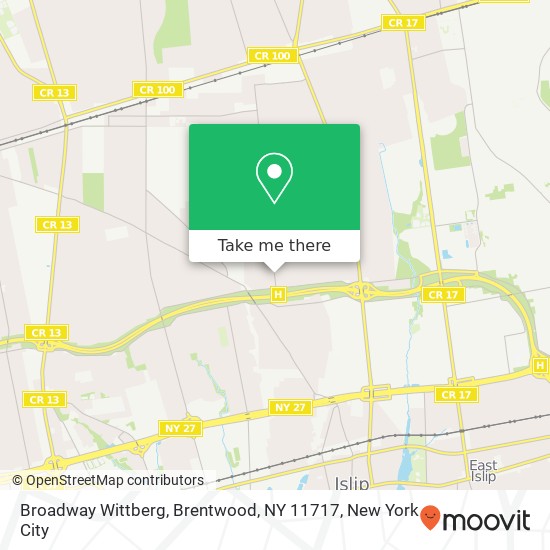 Mapa de Broadway Wittberg, Brentwood, NY 11717