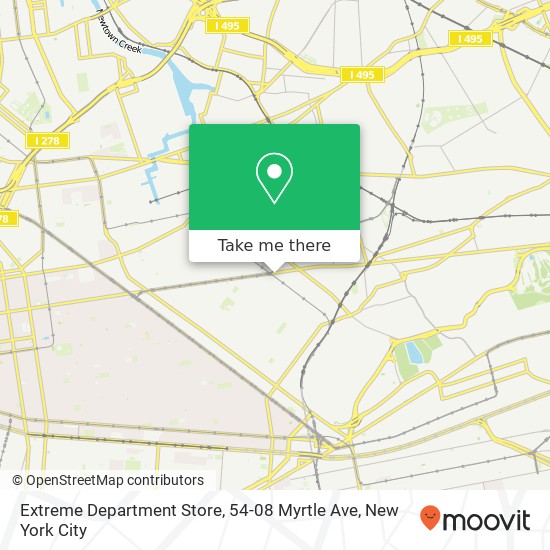 Mapa de Extreme Department Store, 54-08 Myrtle Ave