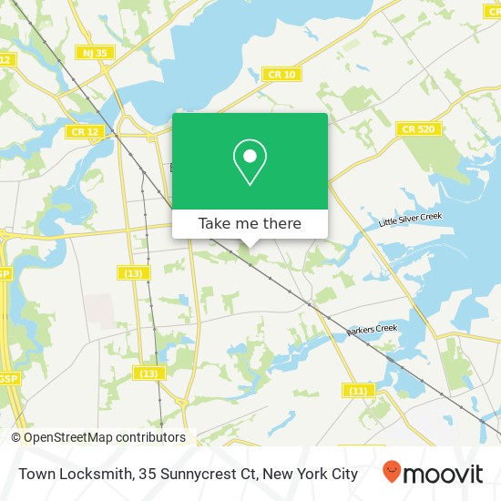 Town Locksmith, 35 Sunnycrest Ct map