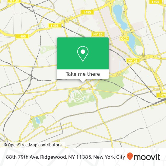 Mapa de 88th 79th Ave, Ridgewood, NY 11385