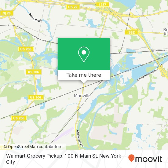 Walmart Grocery Pickup, 100 N Main St map