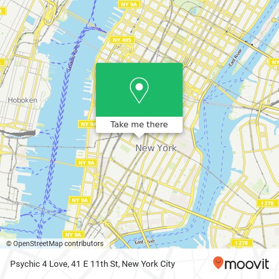 Psychic 4 Love, 41 E 11th St map