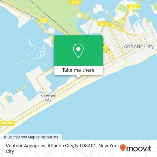 Ventnor Annapolis, Atlantic City, NJ 08401 map