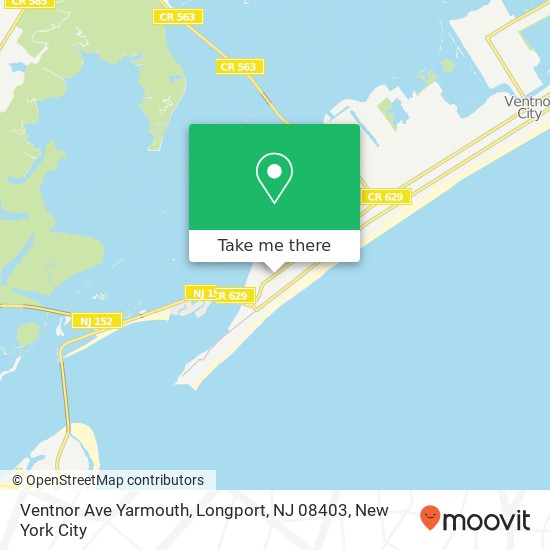 Mapa de Ventnor Ave Yarmouth, Longport, NJ 08403