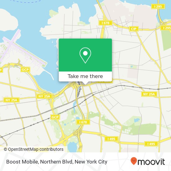 Boost Mobile, Northern Blvd map