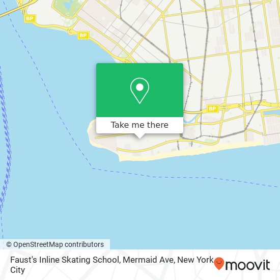 Mapa de Faust's Inline Skating School, Mermaid Ave