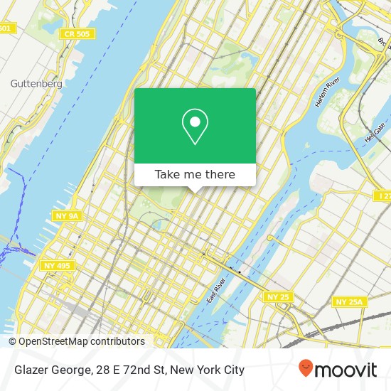 Mapa de Glazer George, 28 E 72nd St