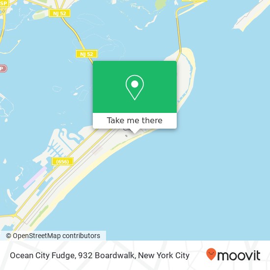 Mapa de Ocean City Fudge, 932 Boardwalk