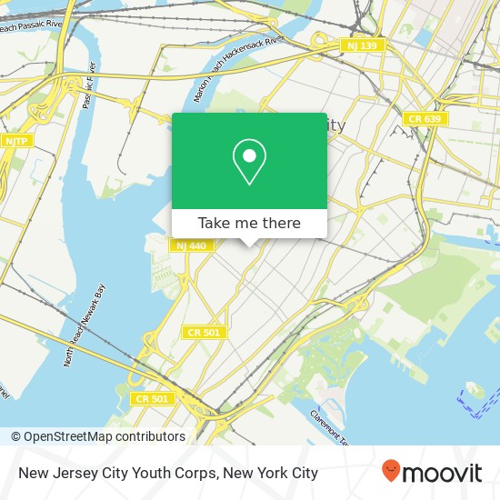 Mapa de New Jersey City Youth Corps