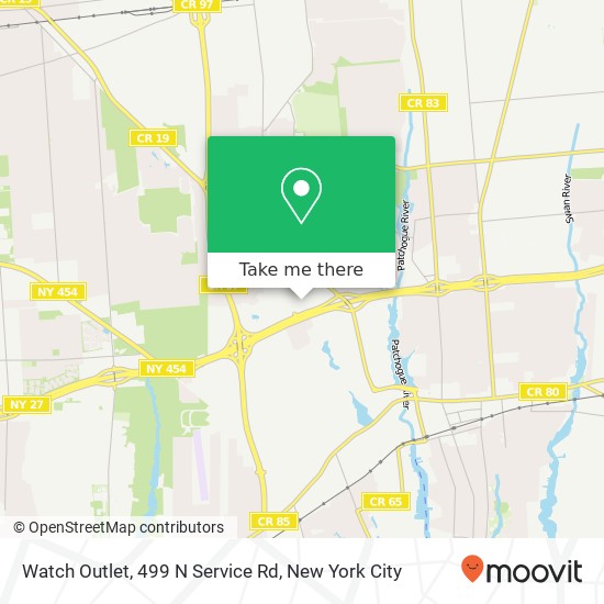 Mapa de Watch Outlet, 499 N Service Rd