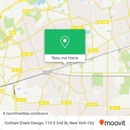 Mapa de Gotham Event Design, 110 S 2nd St