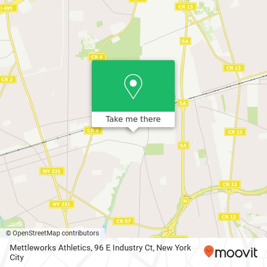 Mapa de Mettleworks Athletics, 96 E Industry Ct