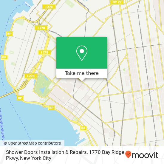 Shower Doors Installation & Repairs, 1770 Bay Ridge Pkwy map