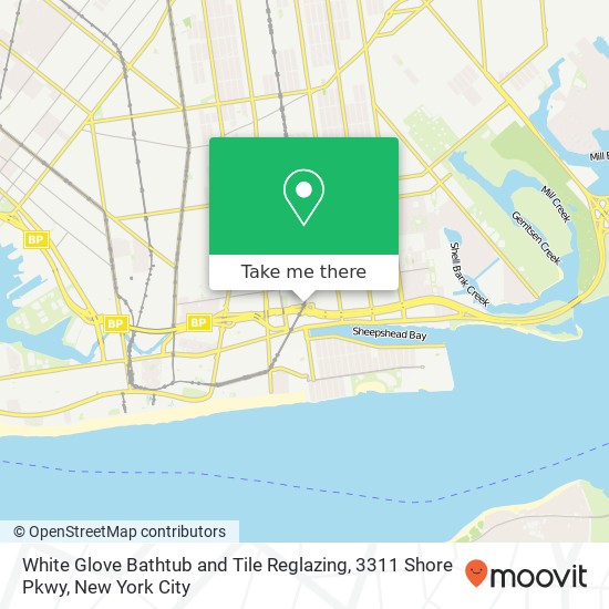 White Glove Bathtub and Tile Reglazing, 3311 Shore Pkwy map