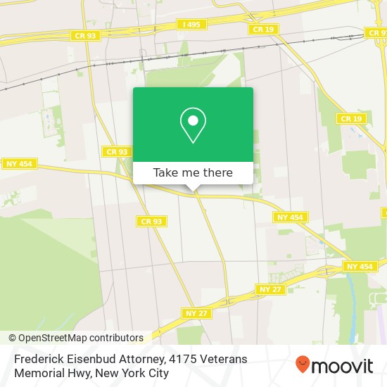 Frederick Eisenbud Attorney, 4175 Veterans Memorial Hwy map