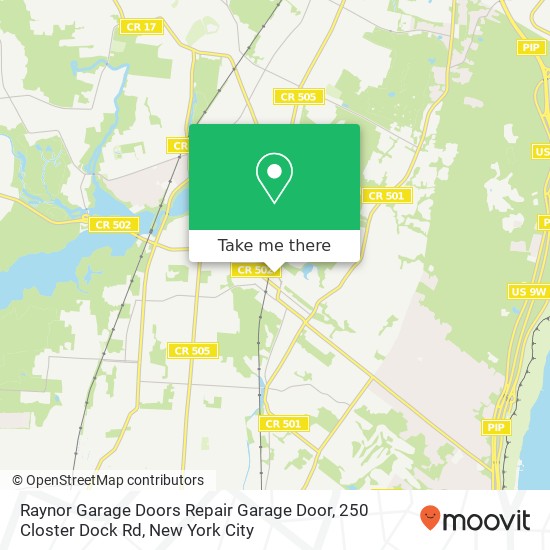 Mapa de Raynor Garage Doors Repair Garage Door, 250 Closter Dock Rd