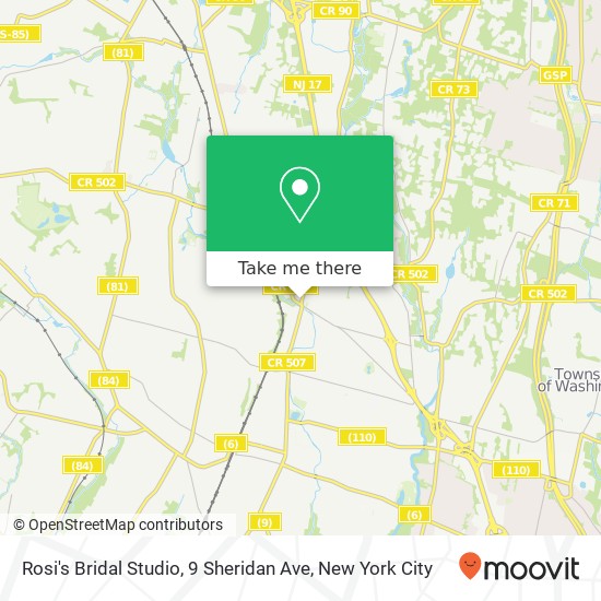 Mapa de Rosi's Bridal Studio, 9 Sheridan Ave