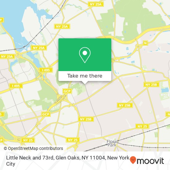 Little Neck and 73rd, Glen Oaks, NY 11004 map