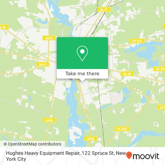 Hughes Heavy Equipment Repair, 122 Spruce St map