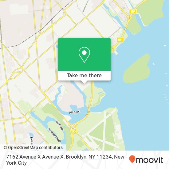 Mapa de 7162,Avenue X Avenue X, Brooklyn, NY 11234