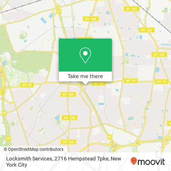 Locksmith Services, 2716 Hempstead Tpke map