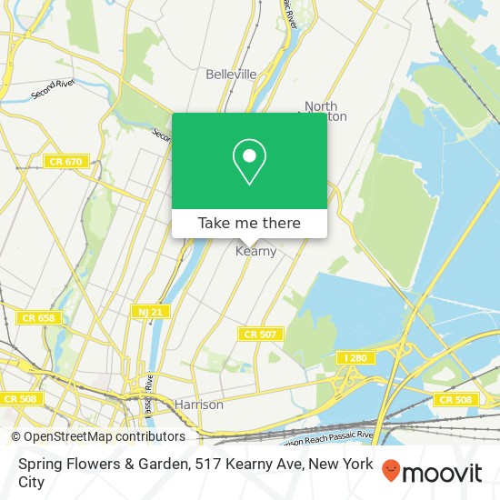 Spring Flowers & Garden, 517 Kearny Ave map