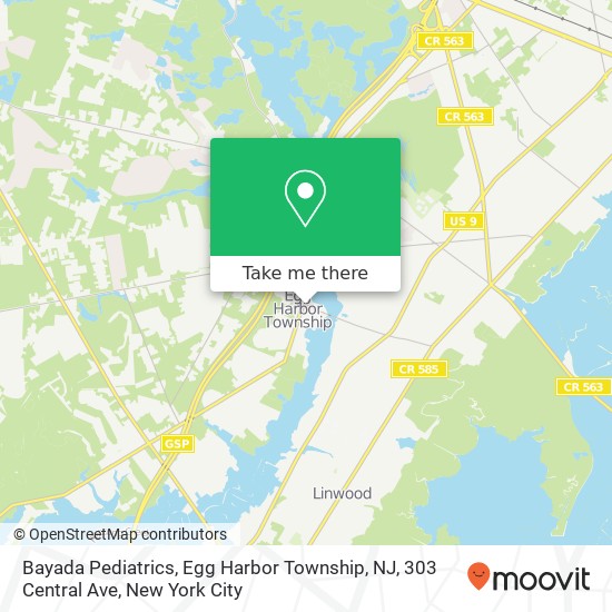 Bayada Pediatrics, Egg Harbor Township, NJ, 303 Central Ave map