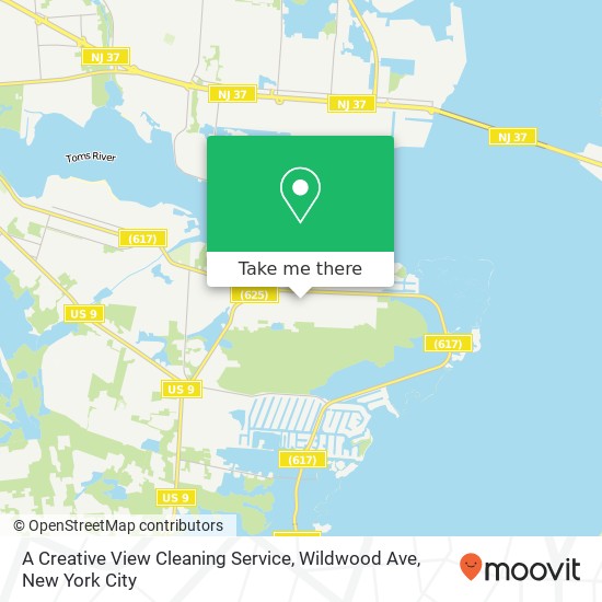 Mapa de A Creative View Cleaning Service, Wildwood Ave