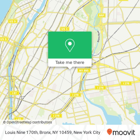Louis Nine 170th, Bronx, NY 10459 map