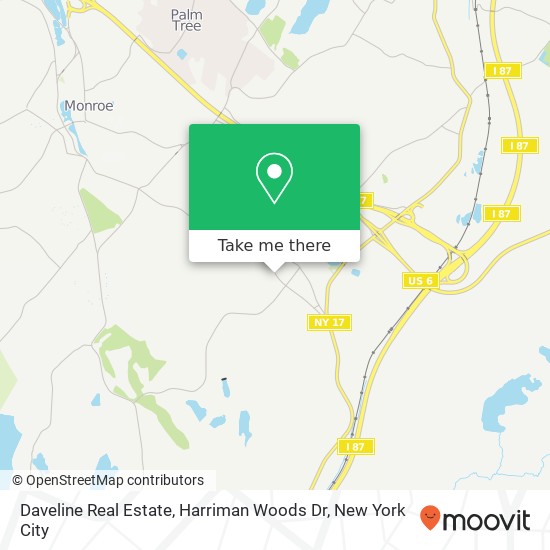 Mapa de Daveline Real Estate, Harriman Woods Dr