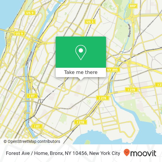 Forest Ave / Home, Bronx, NY 10456 map