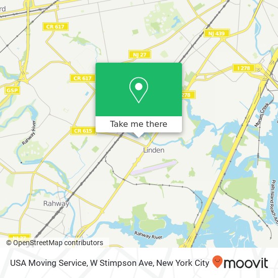 USA Moving Service, W Stimpson Ave map