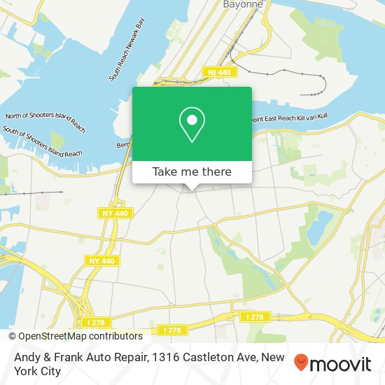 Andy & Frank Auto Repair, 1316 Castleton Ave map