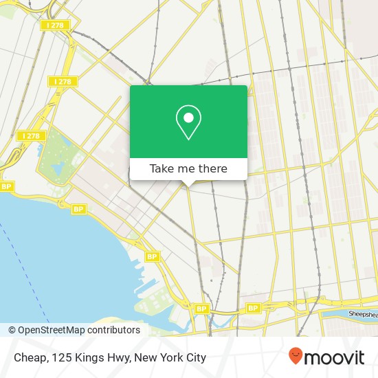 Mapa de Cheap, 125 Kings Hwy