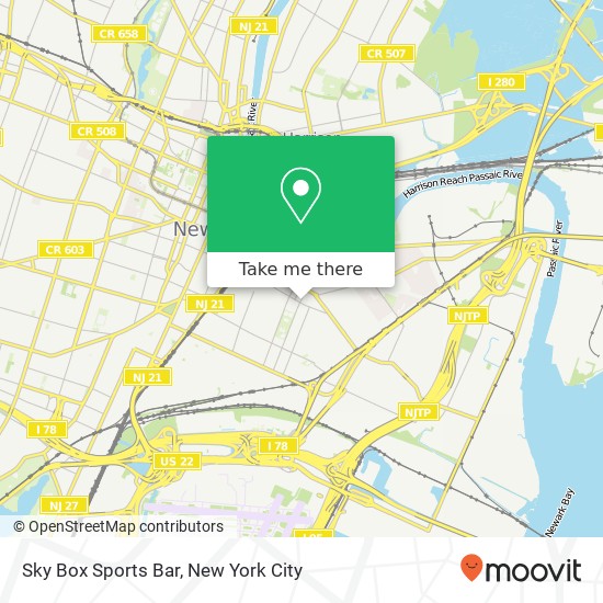 Mapa de Sky Box Sports Bar