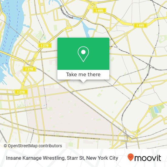Insane Karnage Wrestling, Starr St map