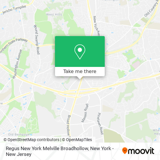 Mapa de Regus New York Melville Broadhollow