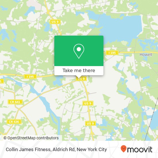 Mapa de Collin James Fitness, Aldrich Rd