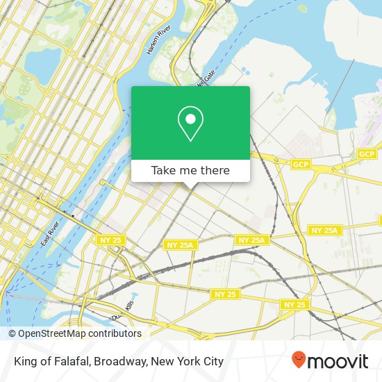 King of Falafal, Broadway map