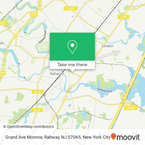 Mapa de Grand Ave Monroe, Rahway, NJ 07065