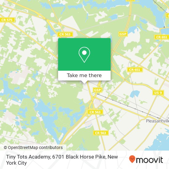 Mapa de Tiny Tots Academy, 6701 Black Horse Pike