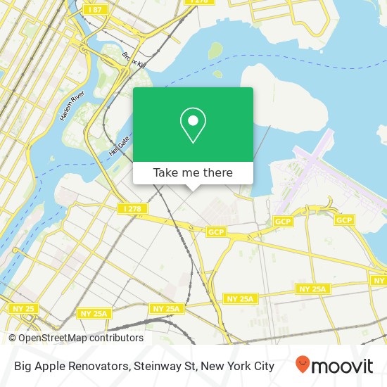 Big Apple Renovators, Steinway St map