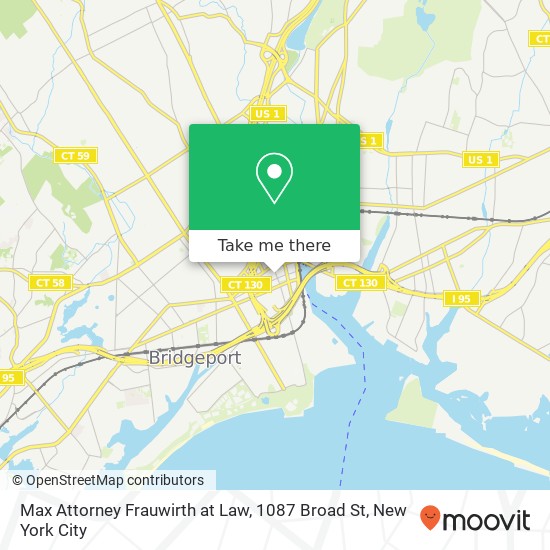Max Attorney Frauwirth at Law, 1087 Broad St map