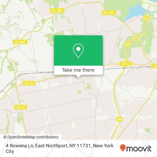Mapa de 4 Rowena Ln, East Northport, NY 11731