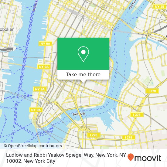 Ludlow and Rabbi Yaakov Spiegel Way, New York, NY 10002 map